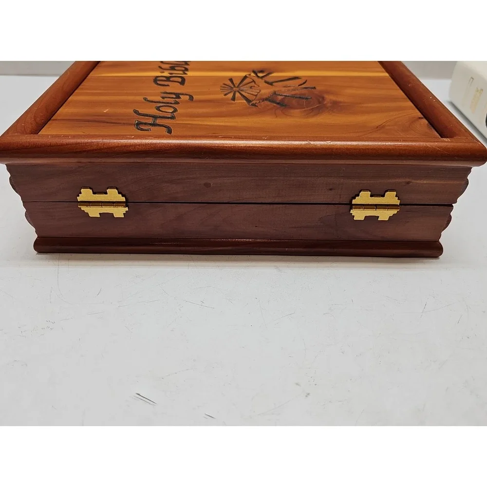 Holy Bible Black Heritage Edition, King James Version, Used, 1976 W/ Cedar Box